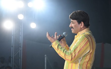 भोजपुरी स्टार मनोज तिवारी के गीतों पर हजारों लोग झूम उठे! समाचार UP/UK