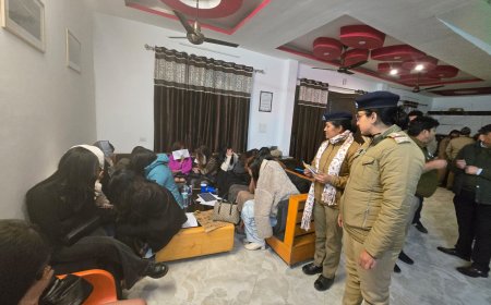 पुलिस रेड : 40 लड़के 17 लड़कियों को पार्टी करते हुए पुलिस ने पकड़ा! समाचार UP/UK