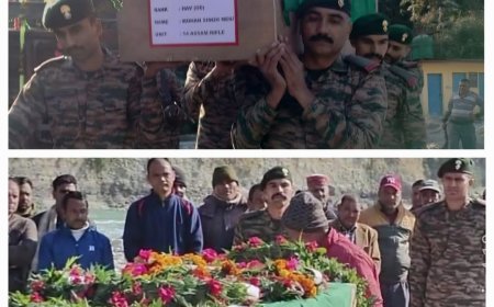 छुट्टी पर घर आए हवलदार का निधन, सैन्य सम्मान के साथ अंतिम विदाई! समाचार UP/UK