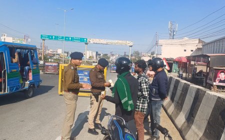 यातायात नियमों का उल्लंघन करने पर दून पुलिस ने पढ़ाया कानून का पाठ l समाचार UP/UK