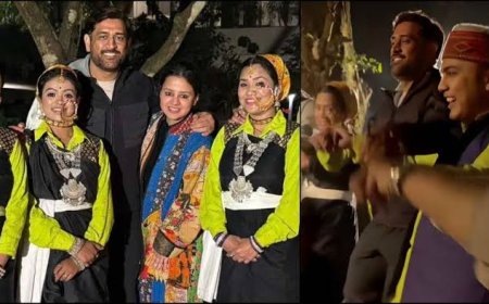 भारतीय टीम के पूर्व कप्तान MS. Dhoni ने गढ़वाली गाने पर किया डांस l समाचार UP/UK