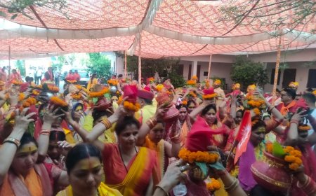 ऋषि कप आश्रम चंद्रबनी में कलश यात्रा का शुभारंभ ll समाचार UP/UK